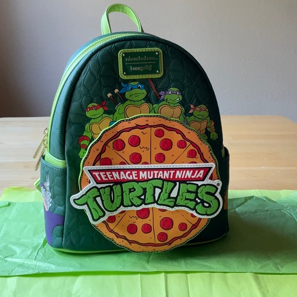 🐢🍕🐢 LOUNGEFLY TEENAGE MUTANT NINJA TURTLES BACKPACK 🍕🐢🍕 NWT 🐢🍕🐢 - Picture 6 of 16